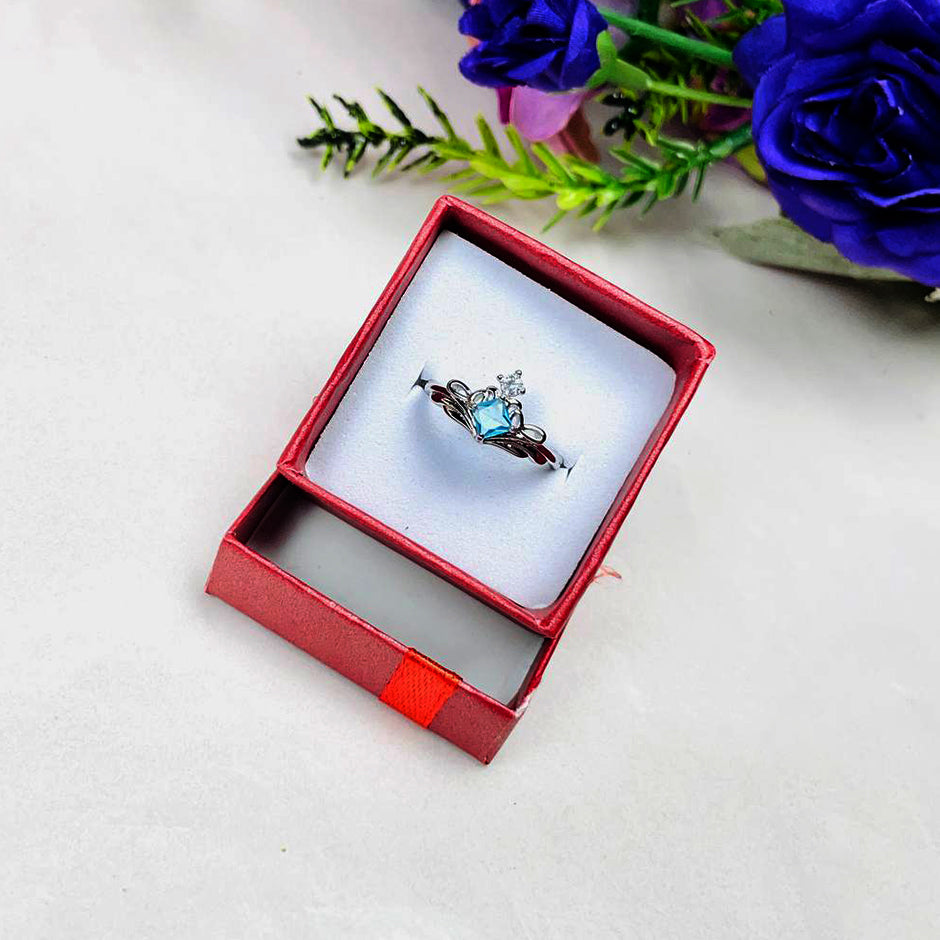 Cinderella Zircon Blue Stone Ring